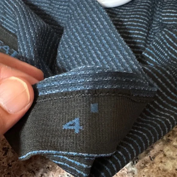 Lululemon Athletica Dark Blue Striped Long Sleeve Tee - Picture 5 of 5